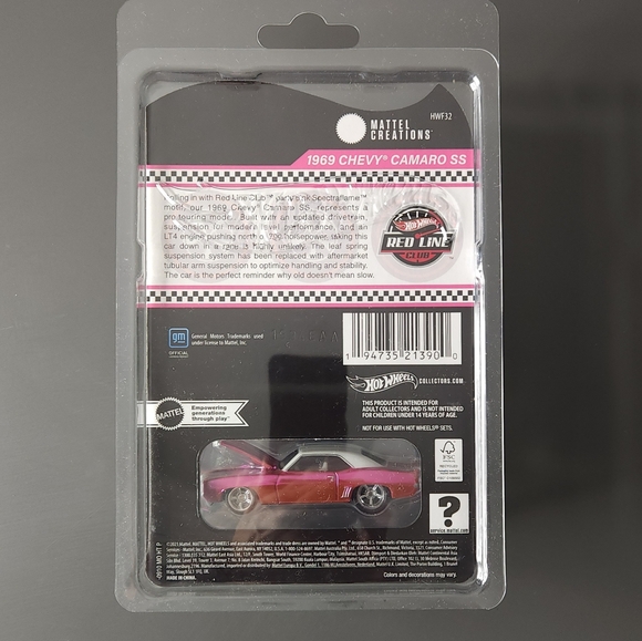 Hot Wheels RLC 1969 Chevy Camaro SS - Picture 2 of 2